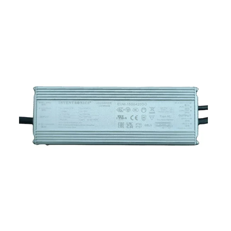 Nguồn điện INVENTRONIC - 150W (EUM-150S420DG)- 90~305Vac 50/60Hz; Out 18~54Vdc; Out put: 2.8 – 4.2A; Size: 178*60*36.5mm (NW: 735g)| DM 6kV, CM 10kV