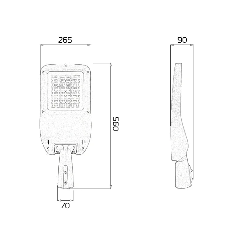 Đèn LED đường phố D25 Module SMD - Công suất 100W - Ảnh 9
